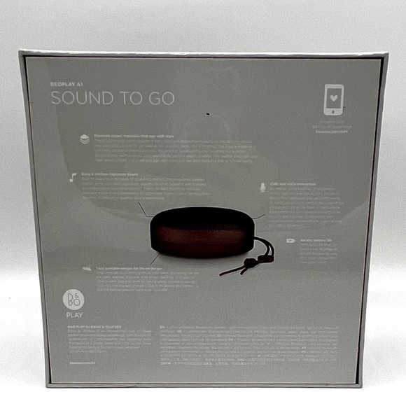 NWT BANG & OLFUSEN BeoPlay A1 Deep Red Wireless WProof Bluetooth Speaker - Picture 3 of 8